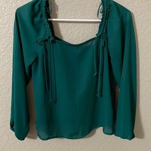 Emerald green blouse from Francesca’s, size xx small, no stains or holes